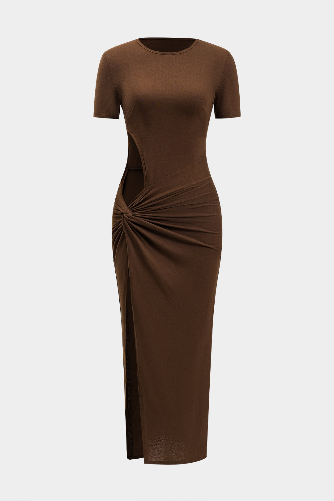 Ava satin mouwloze maxi jurk