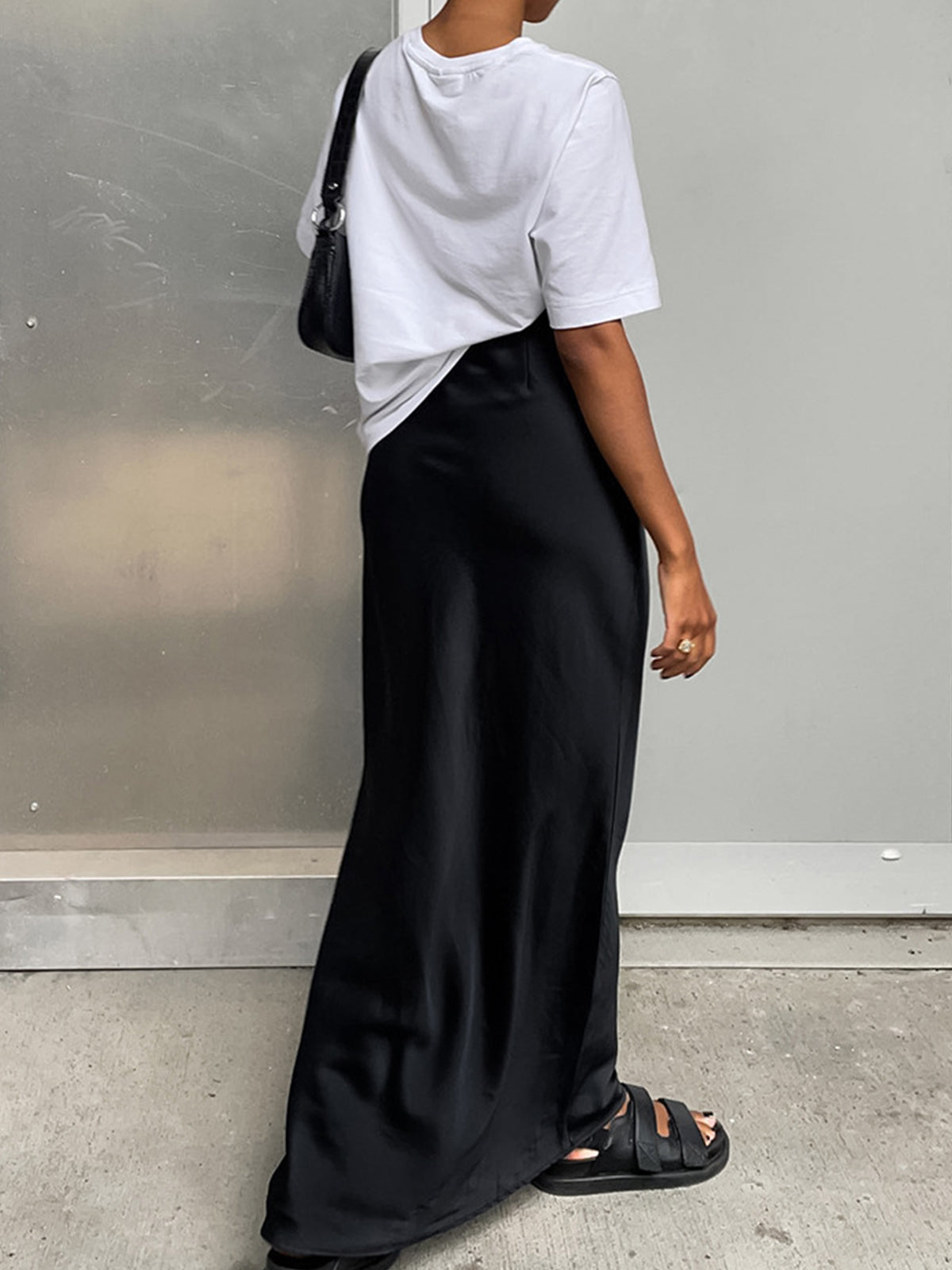 Luxe satijnen maxi rok