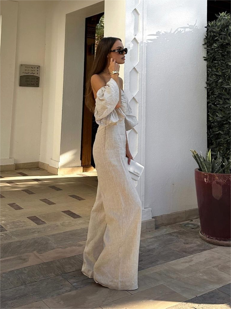 Airy luxury linen jumpsuit