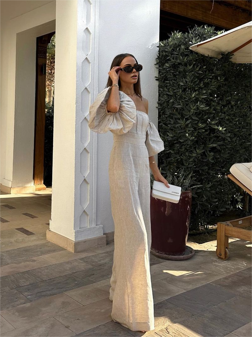 Airy luxury linen jumpsuit