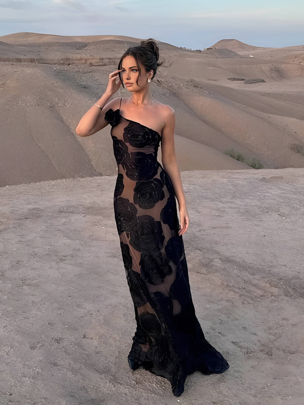 Floranza jacquard maxi dress