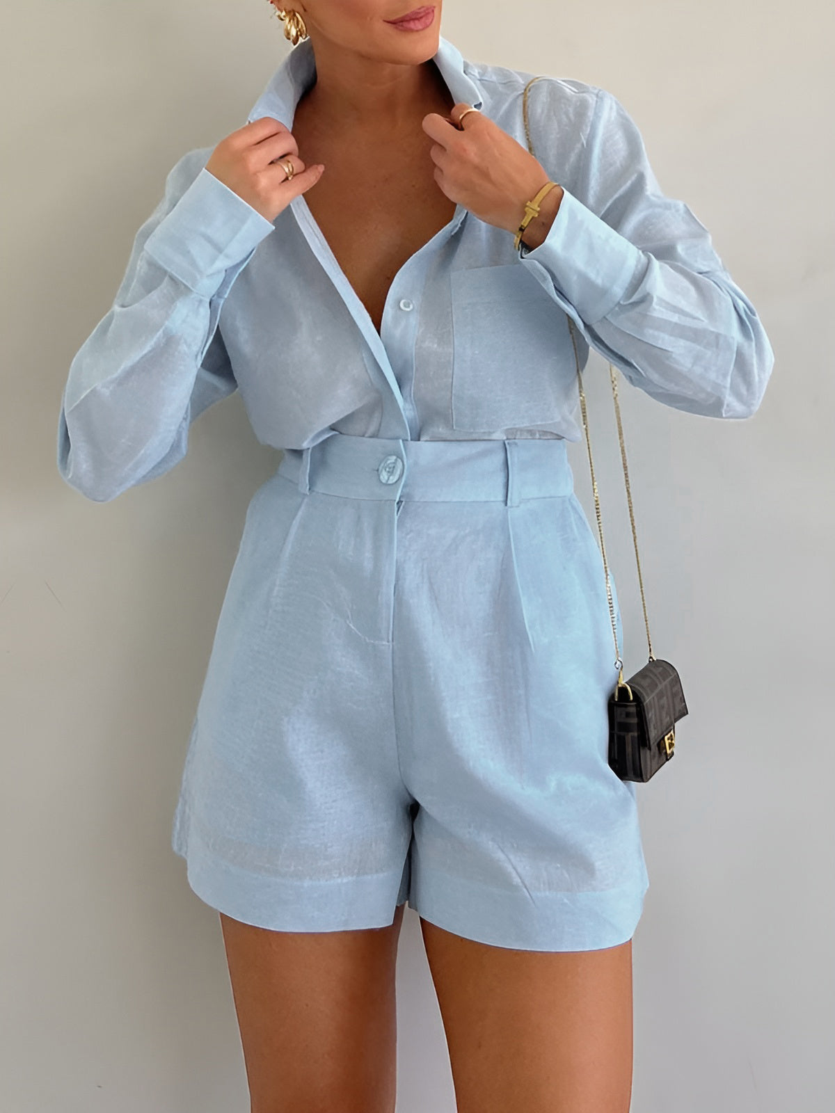 Luxe elegante shorts set