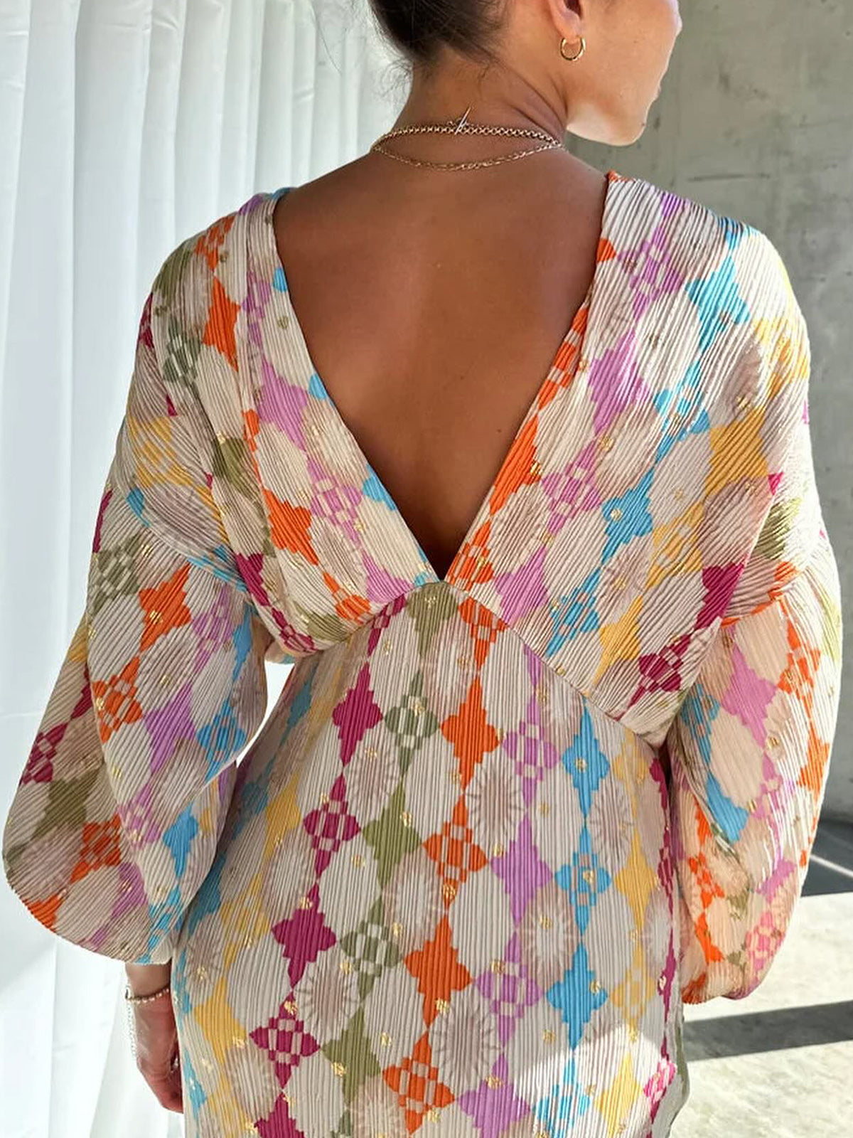 Eleganza verfijnde jacquard jurk