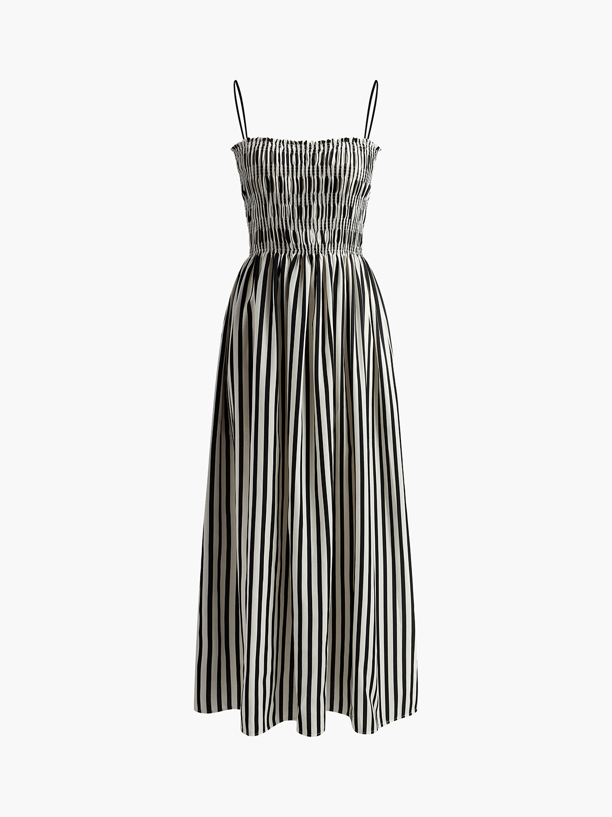 Coco mouwloze prinstripe maxi jurk