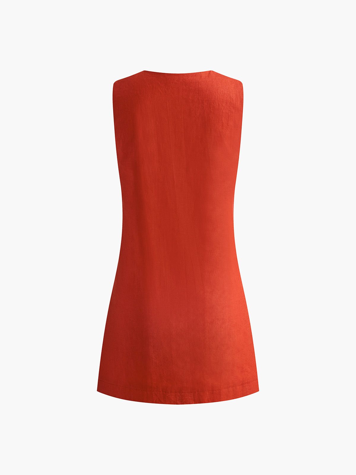 Natural cotton linen mini dress