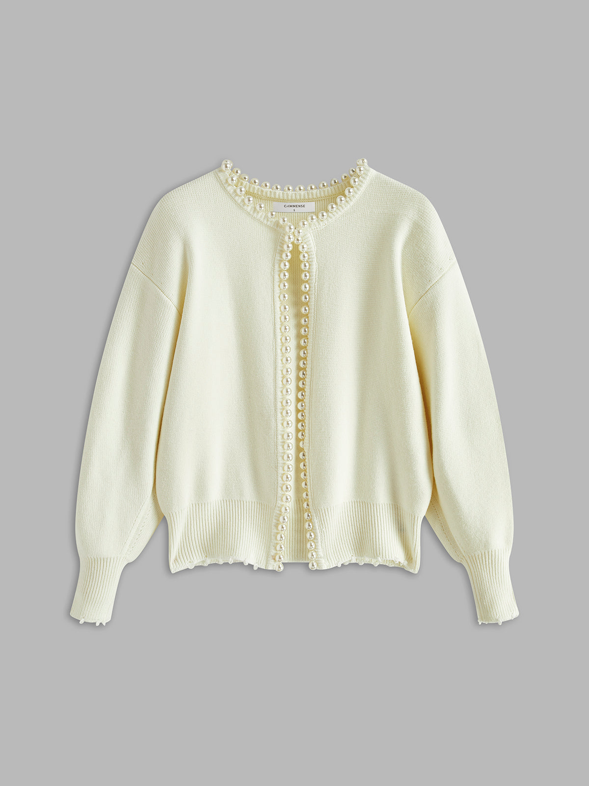 Luxurious pearl cardigan with pearls