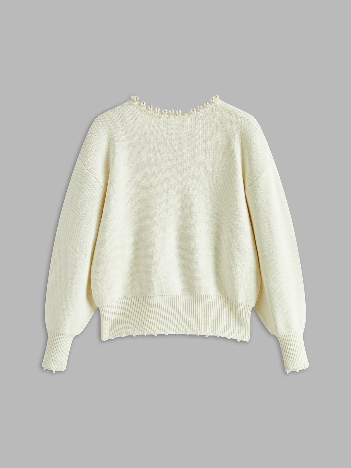 Luxurious pearl cardigan with pearls