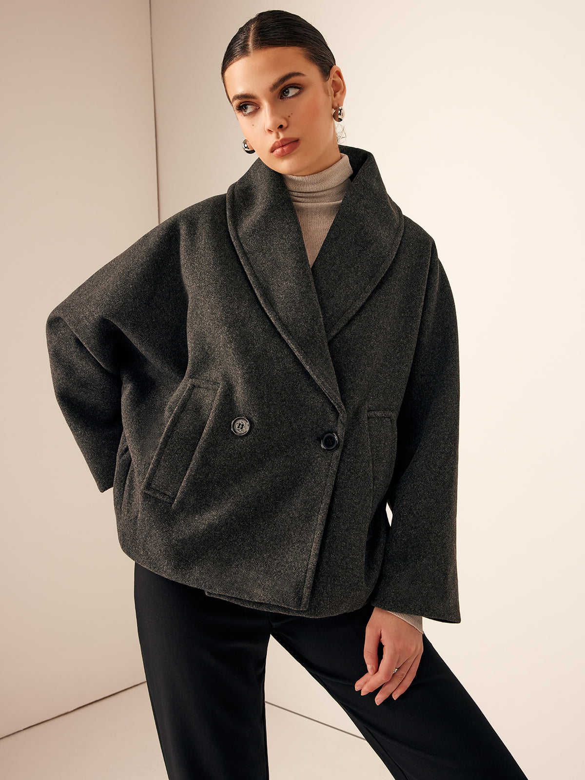 Luxura tweed oversized jas