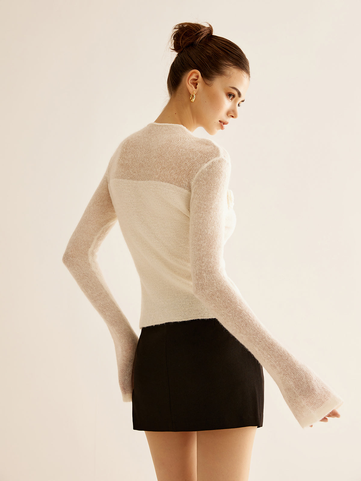 Blooming deluxe knitted top