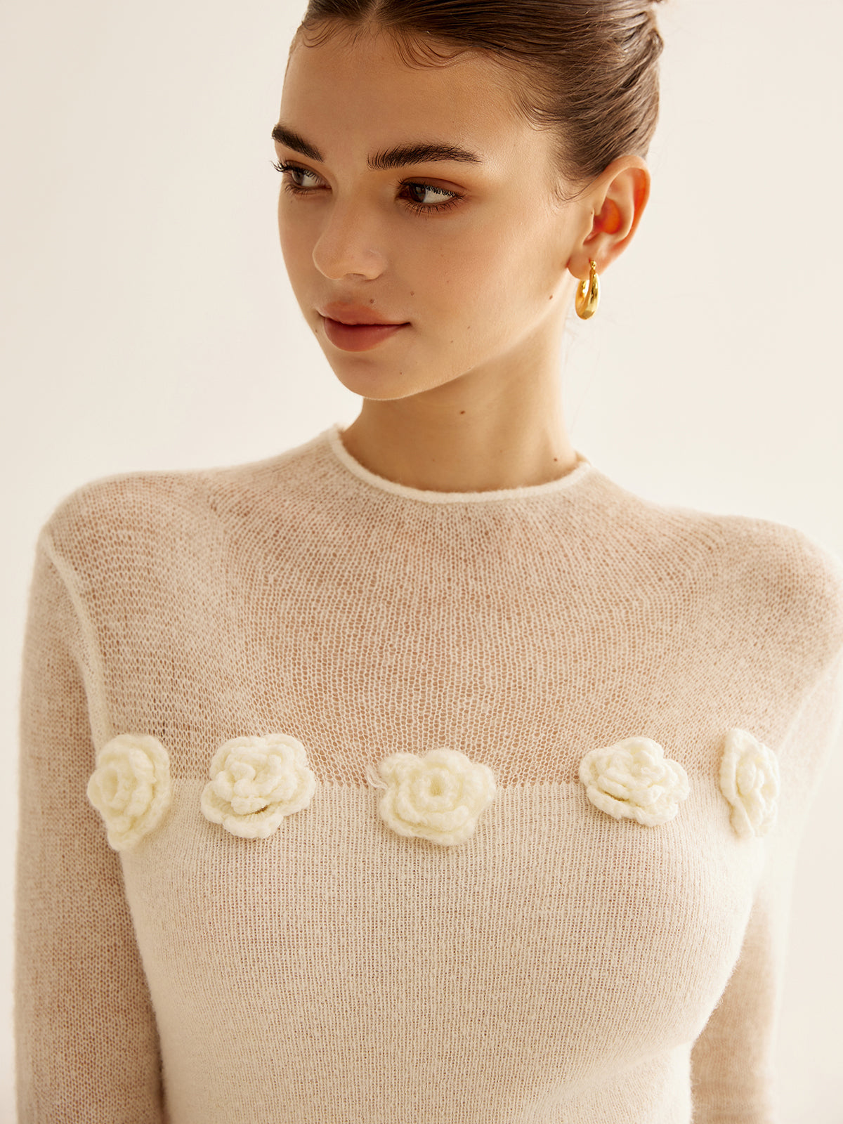 Blooming deluxe knitted top