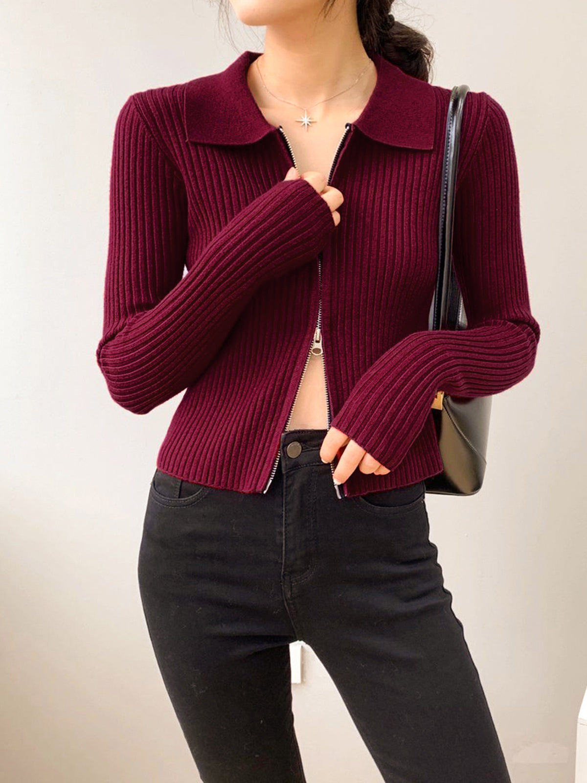 Rood verfijnd vest