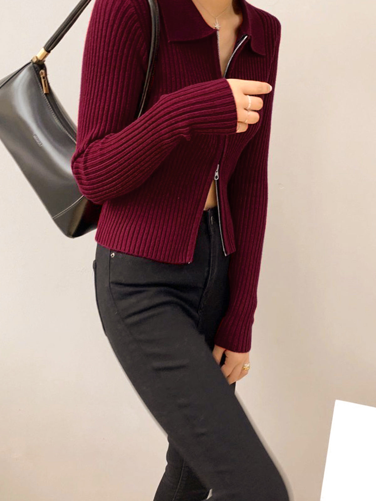 Rood verfijnd vest