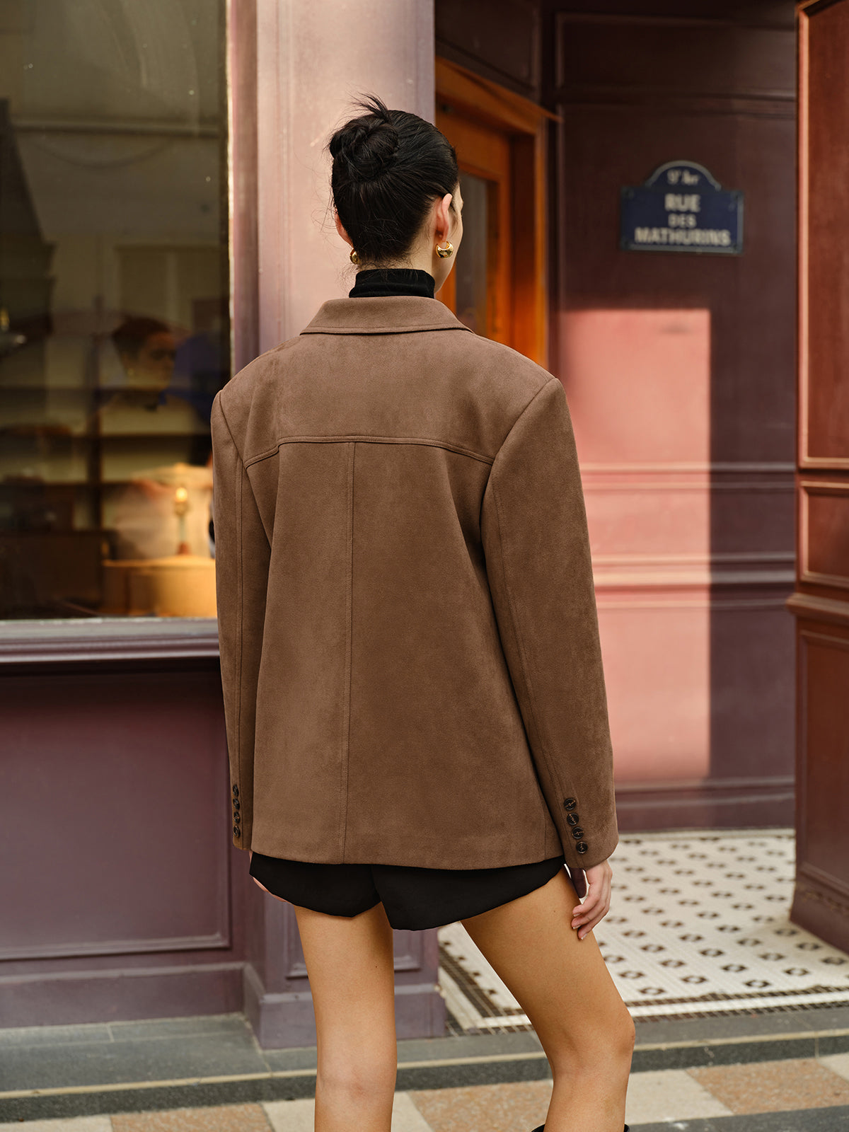 Luxurious suede blazer