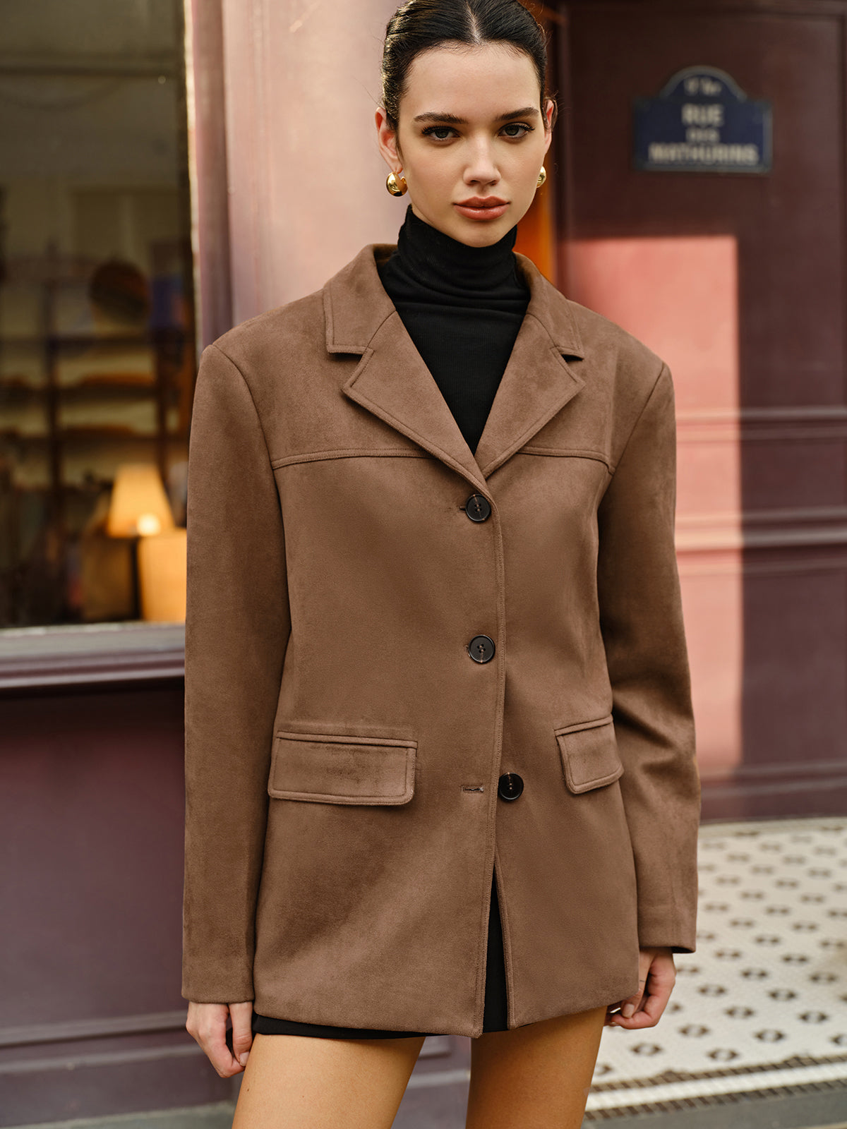Luxurious suede blazer