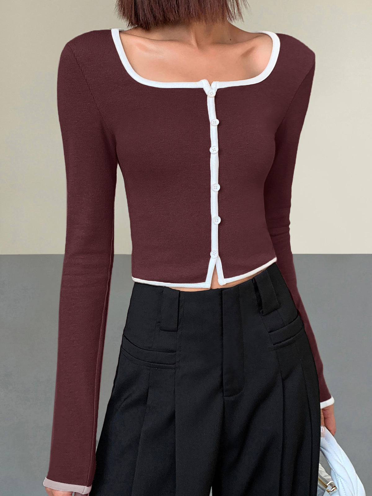 Trendy gebreide vest