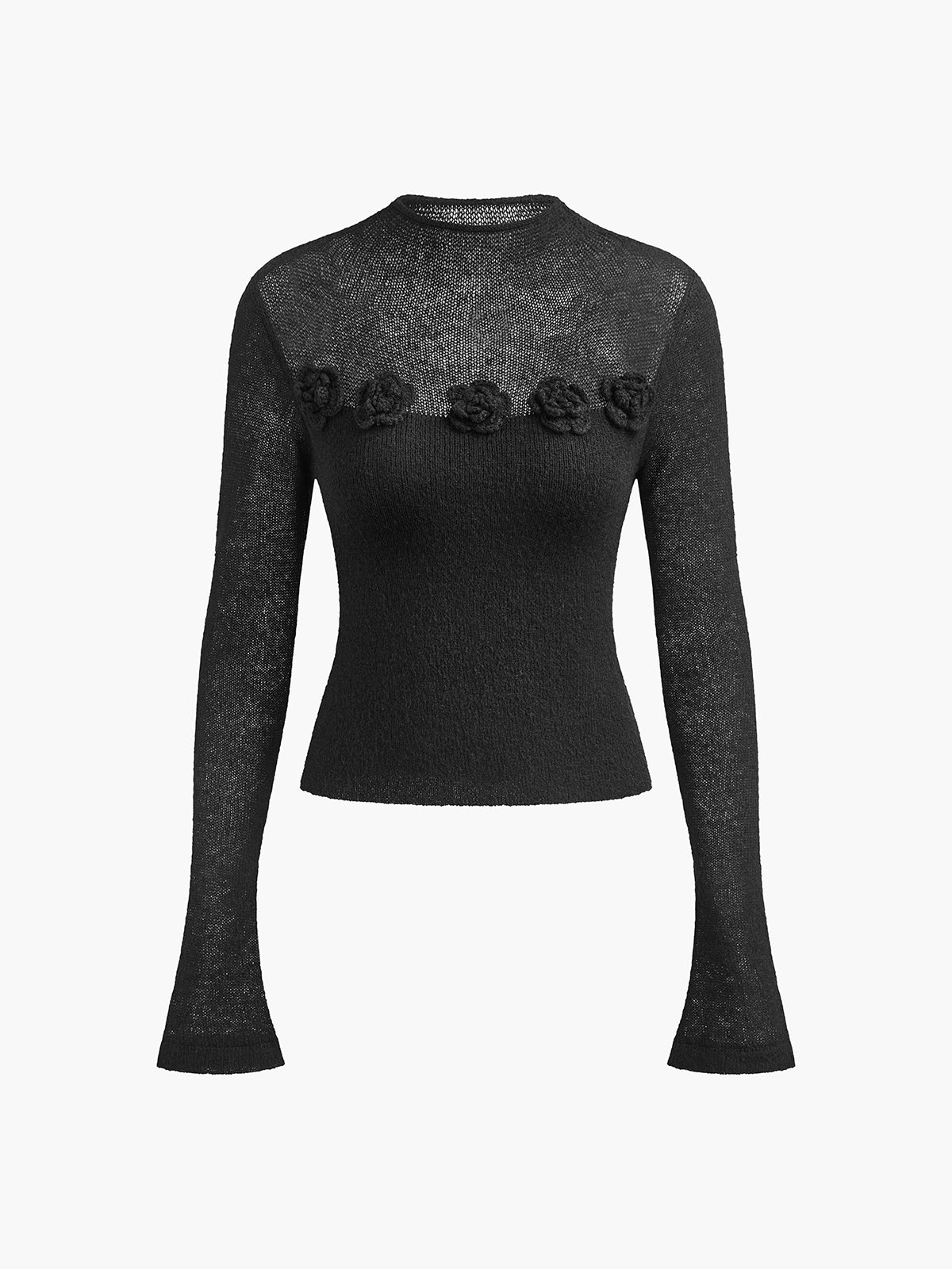 Blooming deluxe knitted top