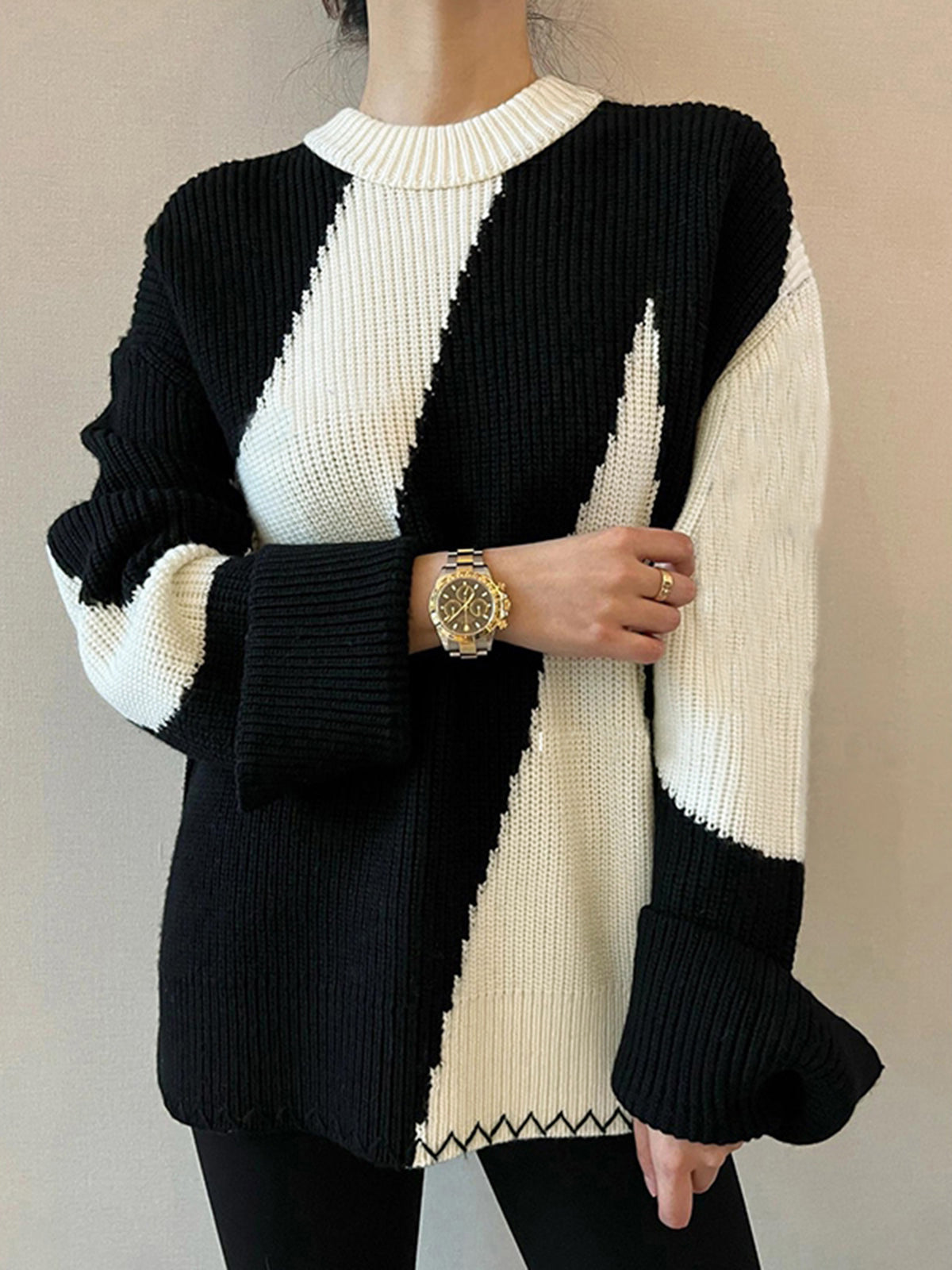 Zebrataur oversized trui met zebrapatroon