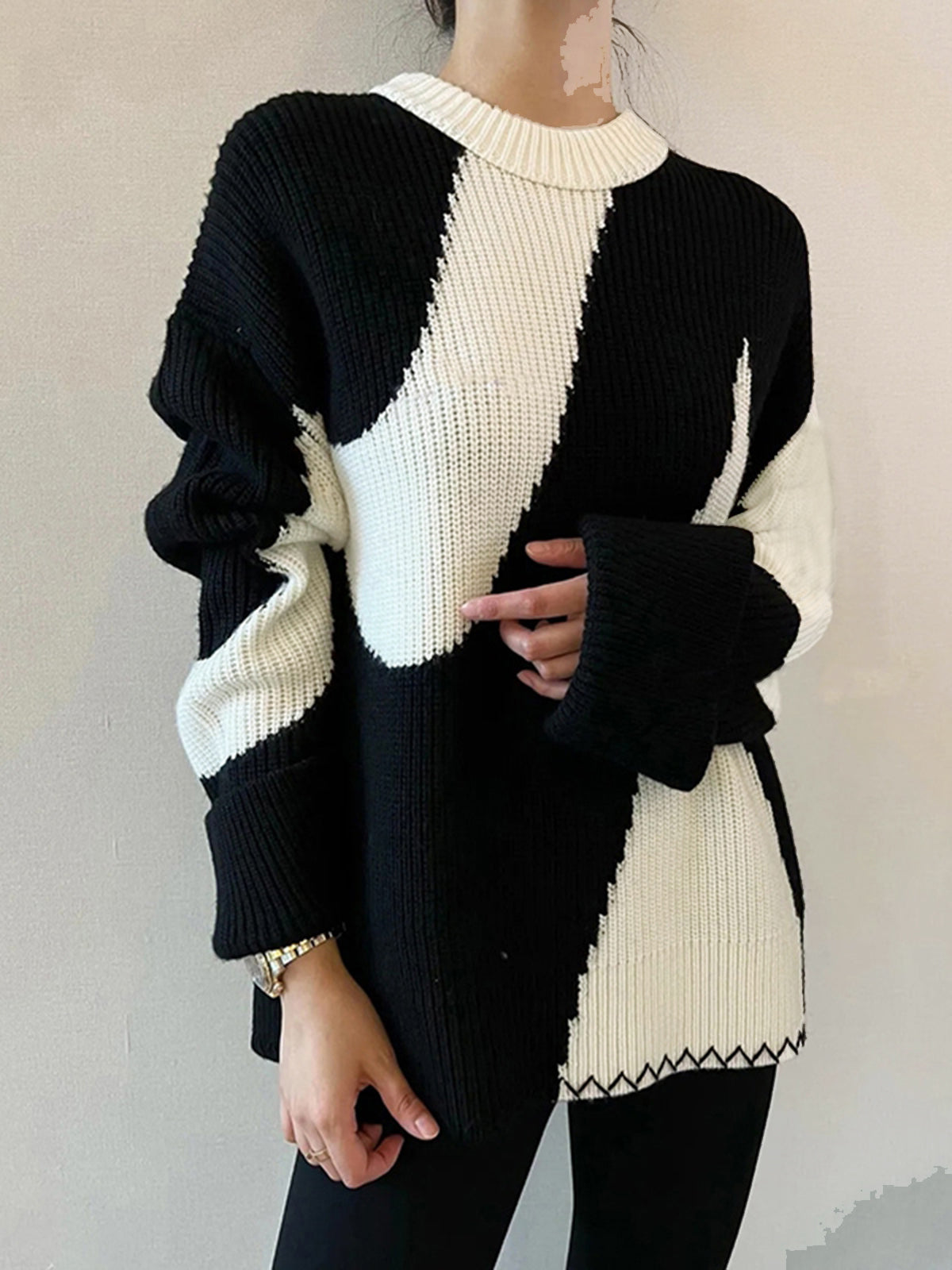 Zebrataur oversized trui met zebrapatroon