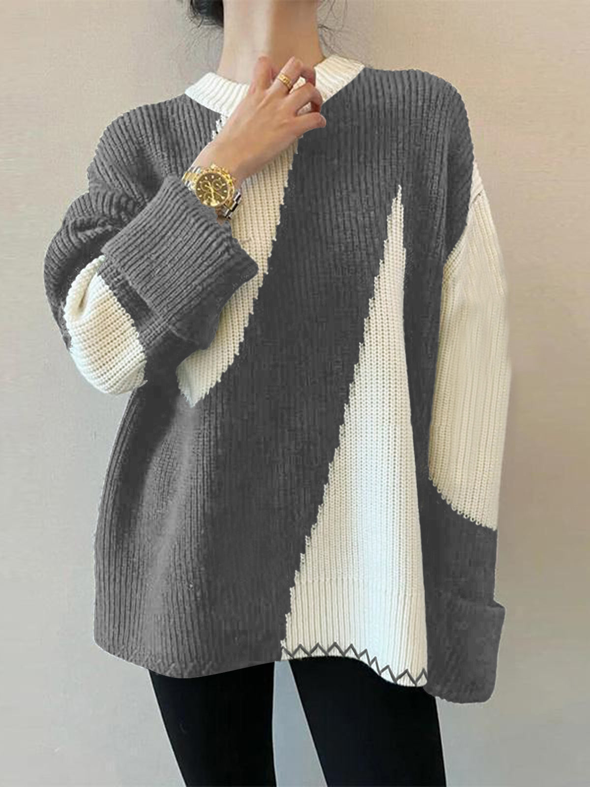 Zebrataur oversized trui met zebrapatroon