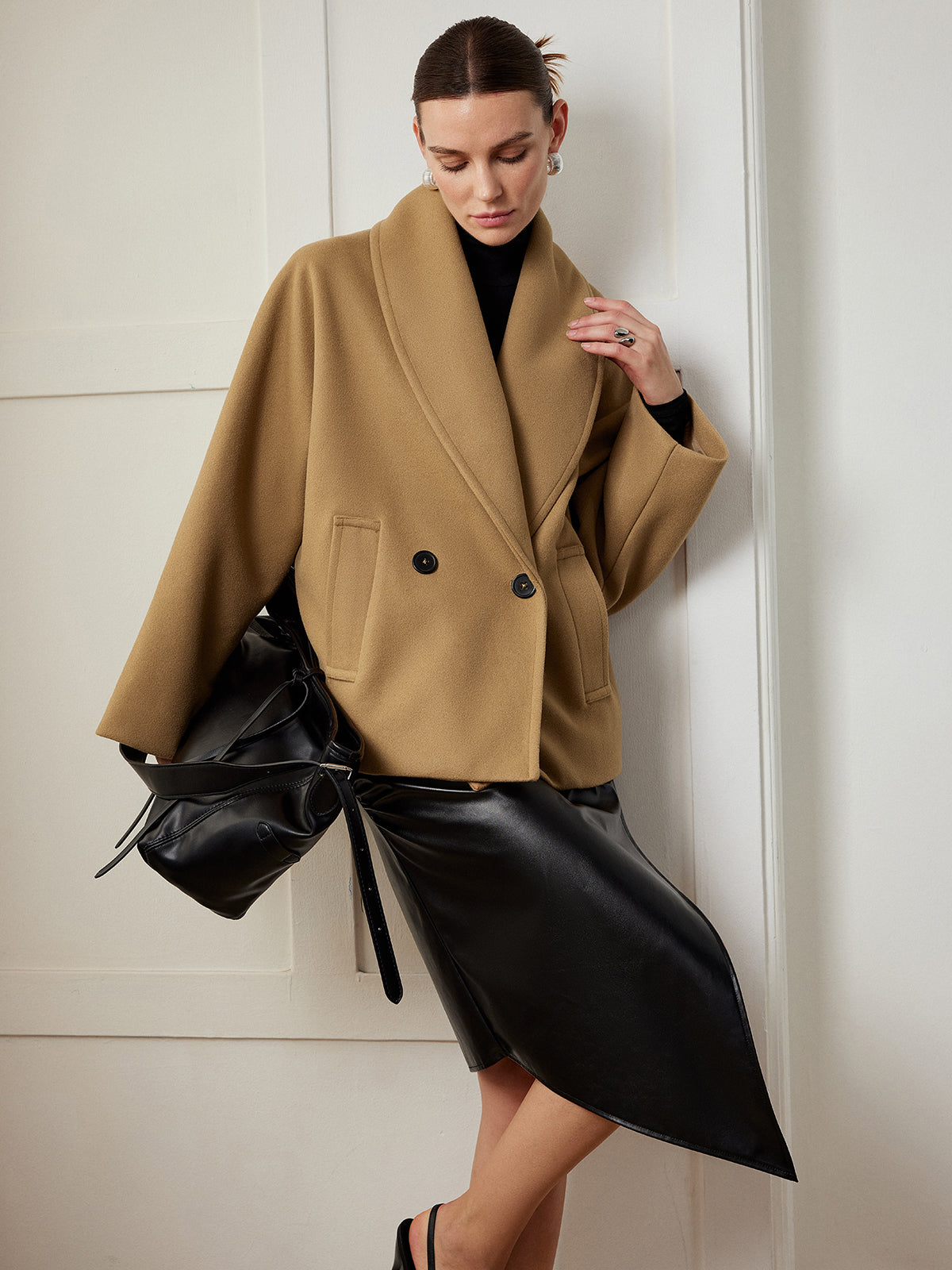 Luxura tweed oversized jas