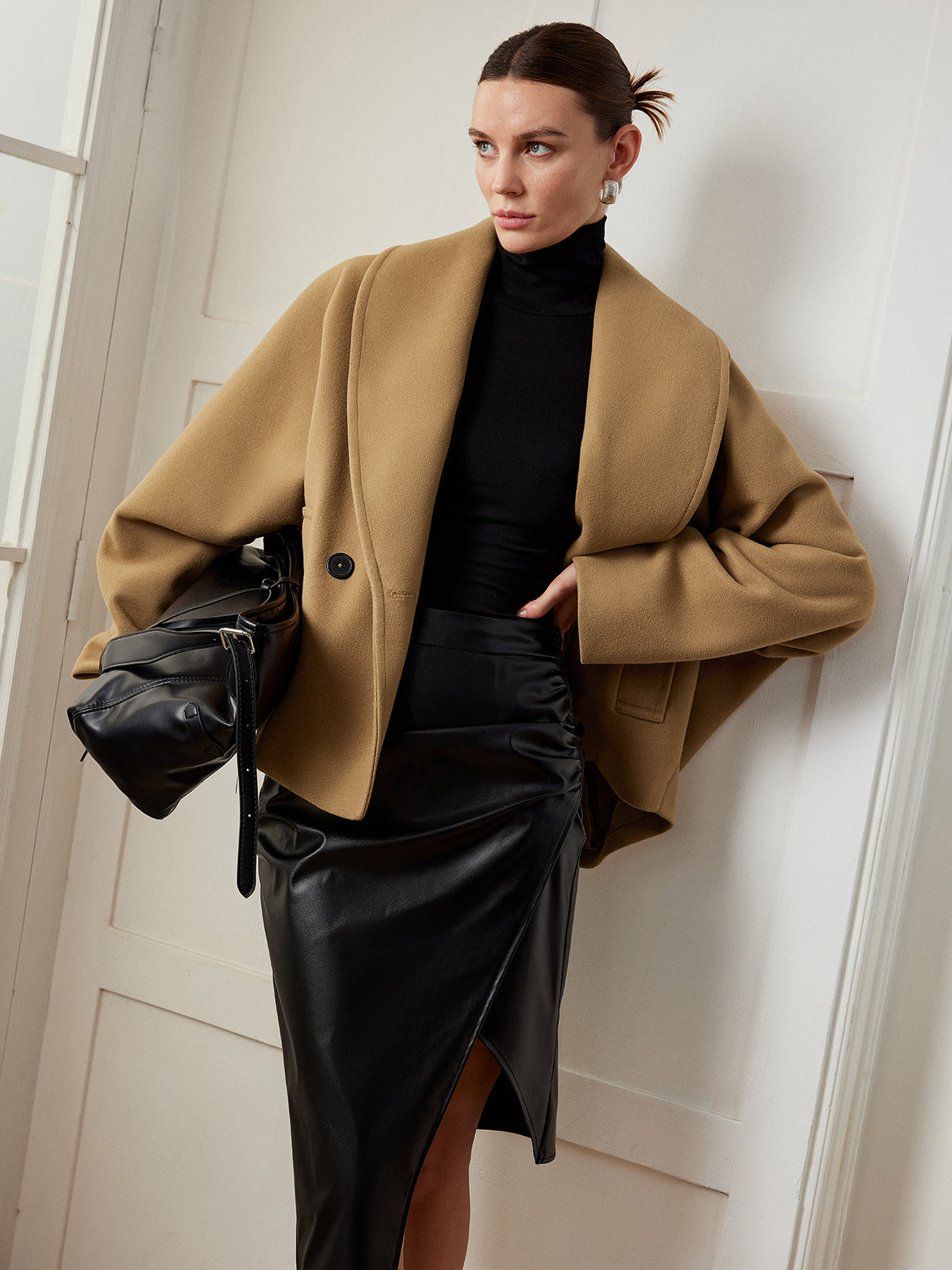 Luxura tweed oversized jas