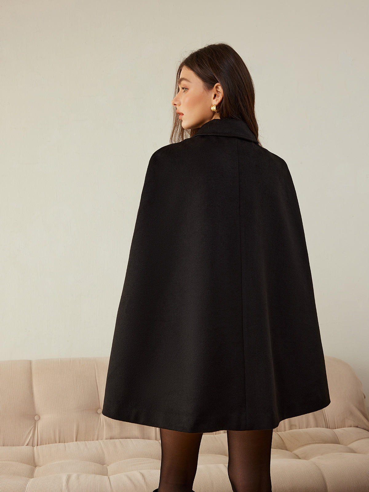 Luxe camellia overslagcape