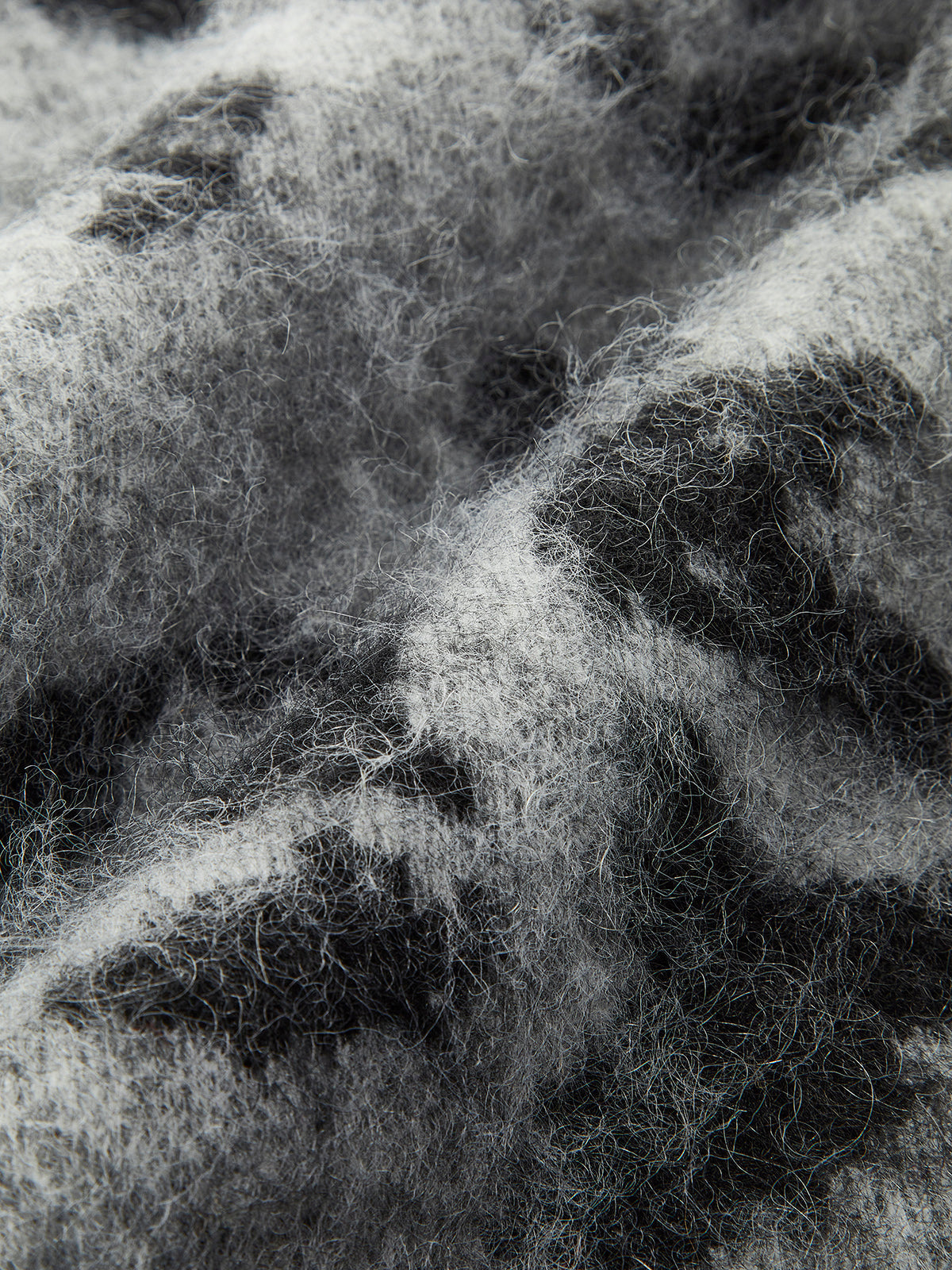 Luxurious fluffy knit with animal print