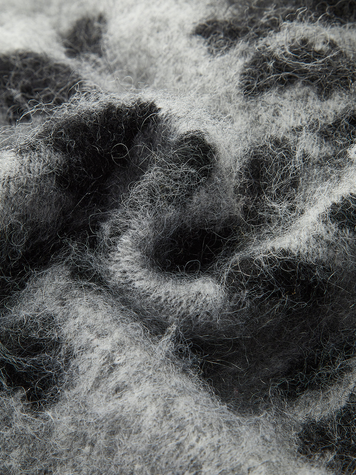 Luxurious fluffy knit with animal print