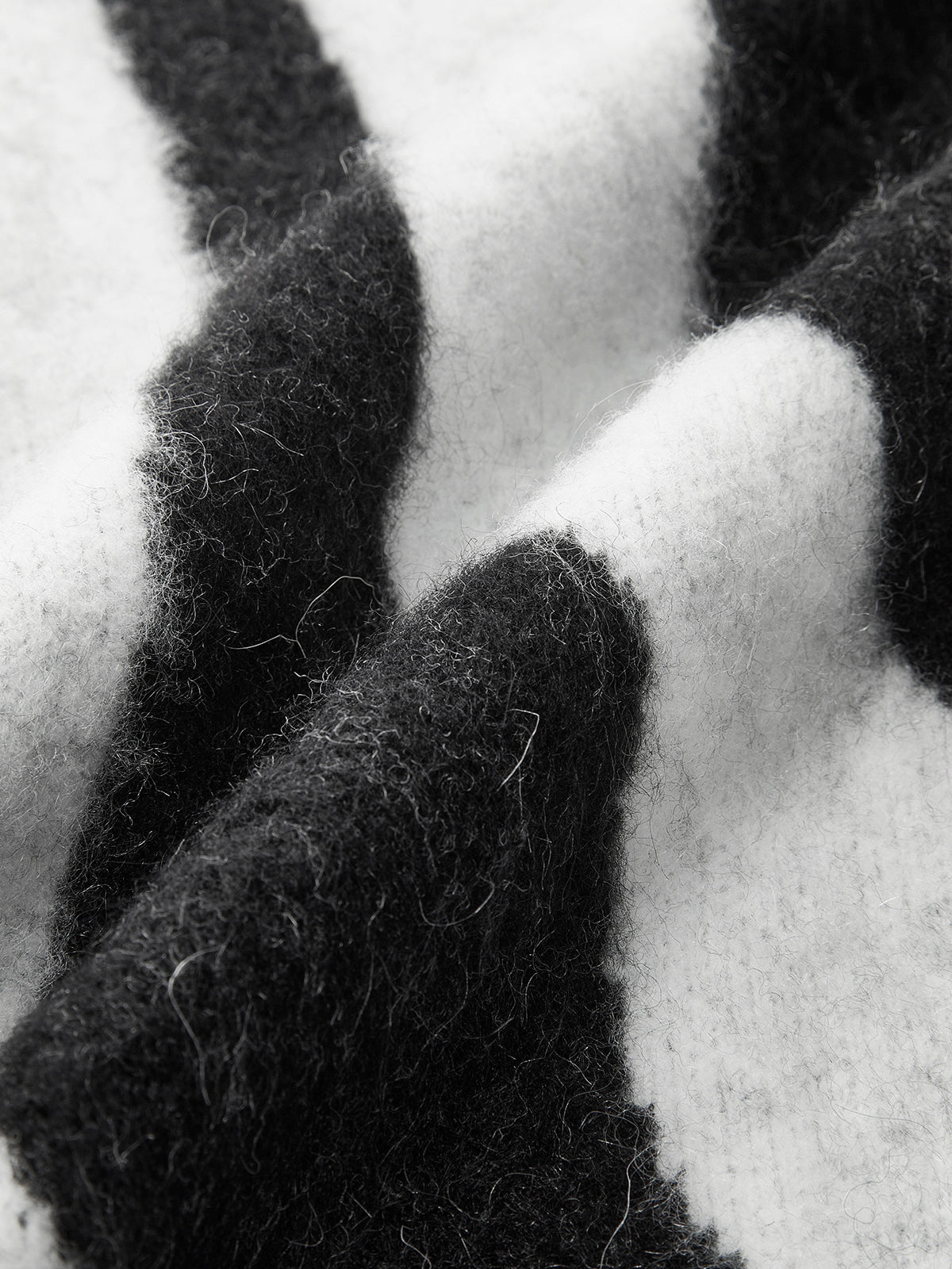 Luxurious fluffy knit with animal print