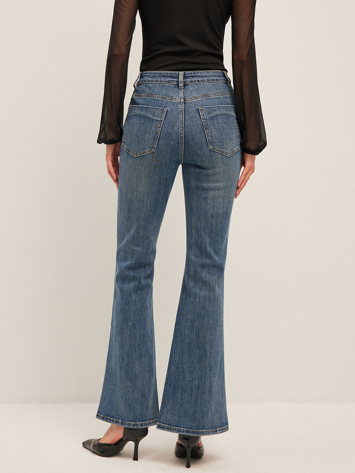 Trendy denim broek