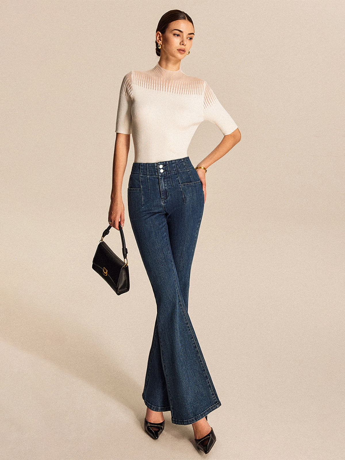 Chic flared broek