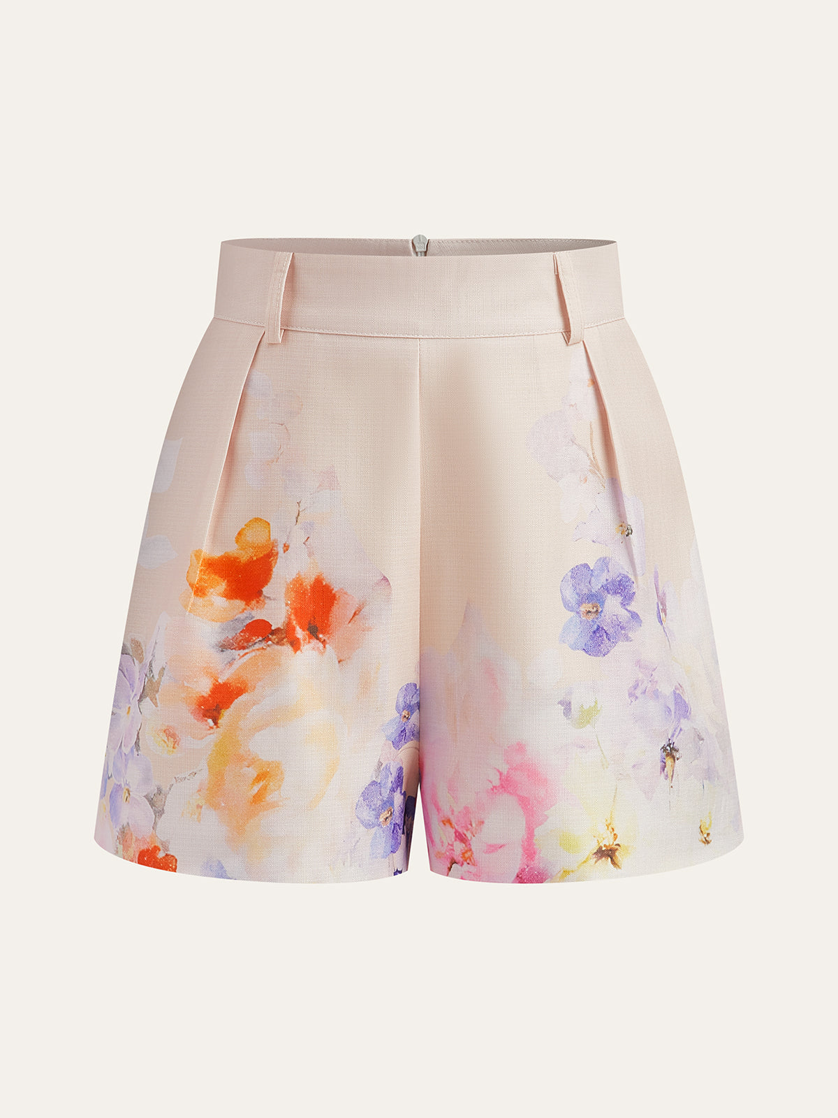 Luxe bloemenprint shorts set