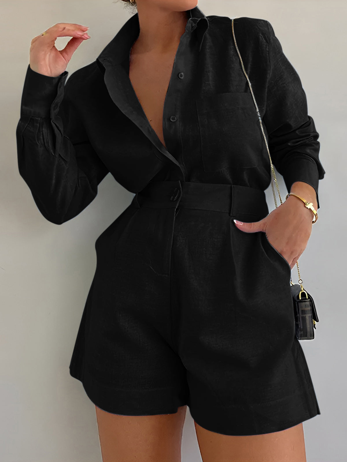 Luxe elegante shorts set