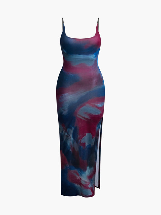Blush breeze midi jurk