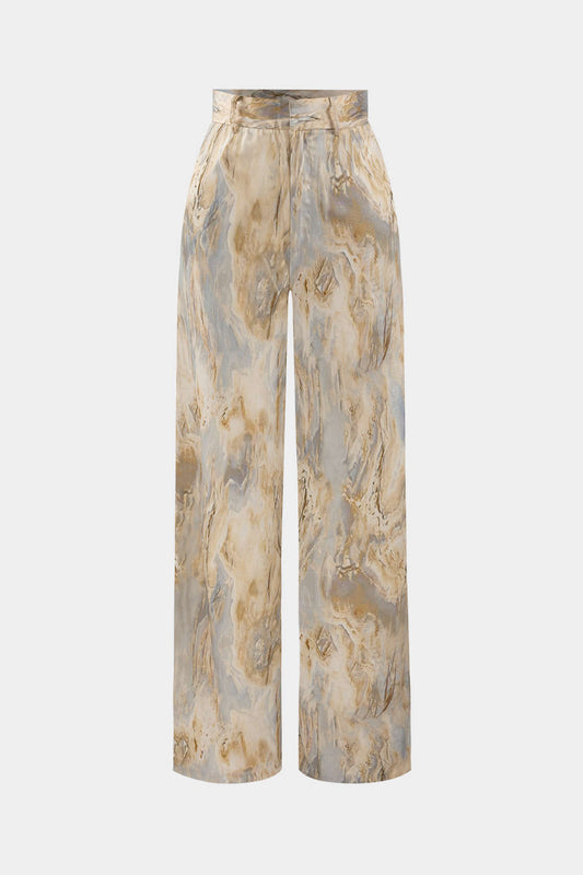 Luxe marmerlook broek