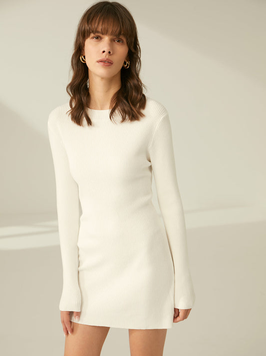Elegant Ribbed Dress 