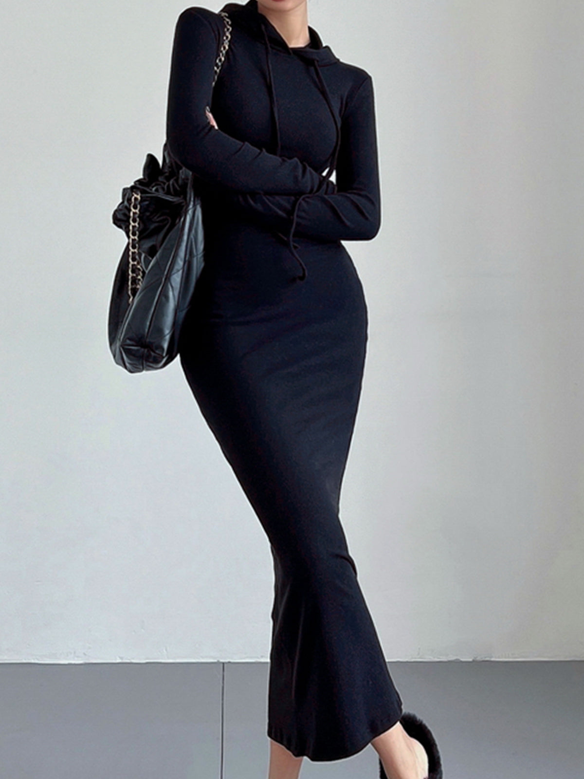 Casual chic comfortabele oversized hoodie jurk