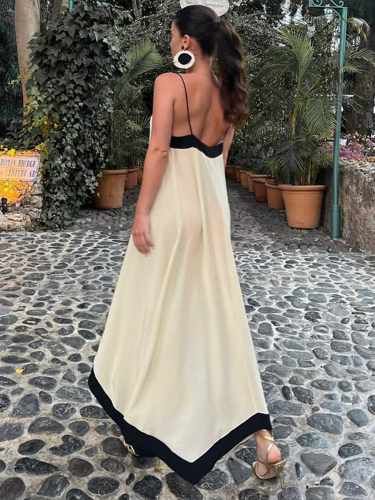 Sicily luxueuze maxi slip jurk