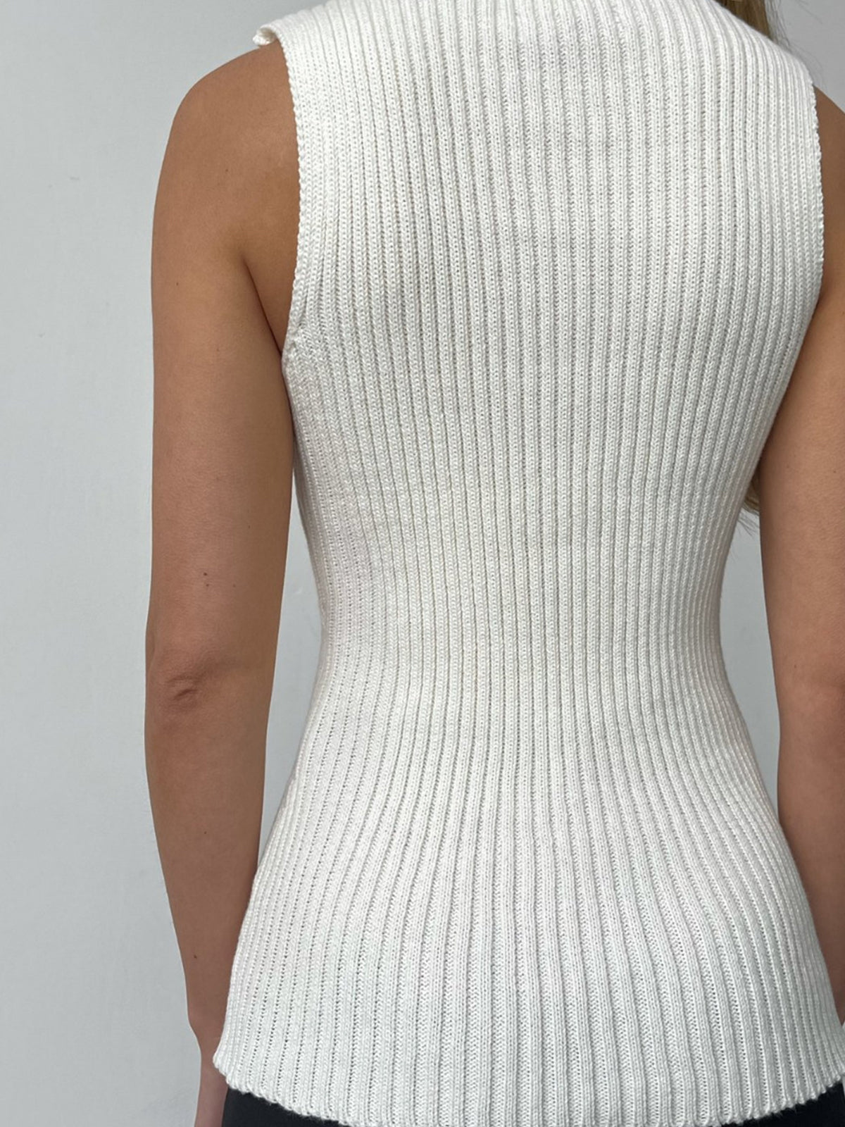 Pura ribbed tank top with turtleneck 