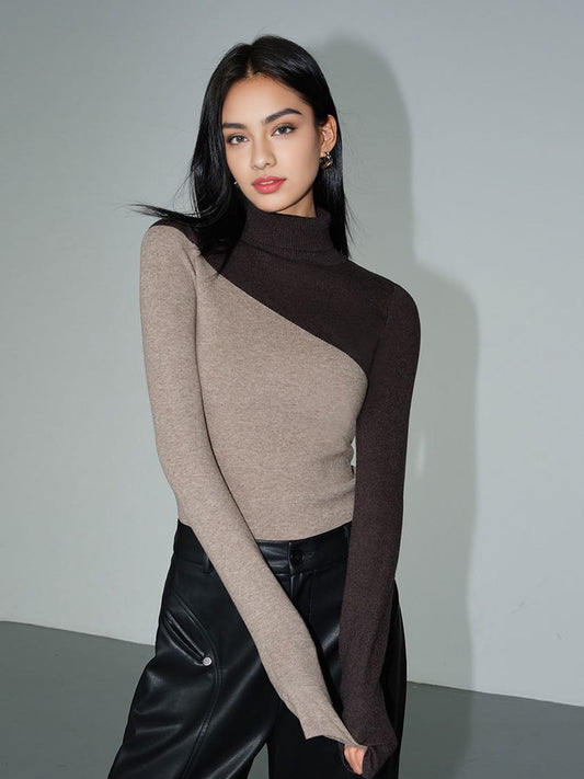 Asymmetria knitted tops 