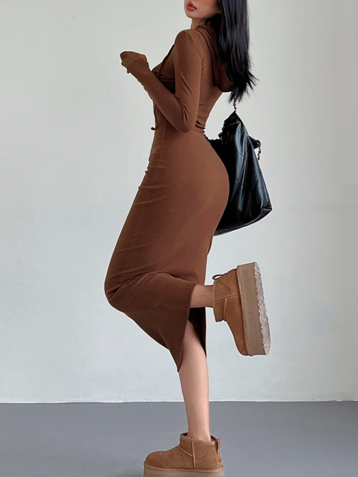 Casual chic comfortabele oversized hoodie jurk