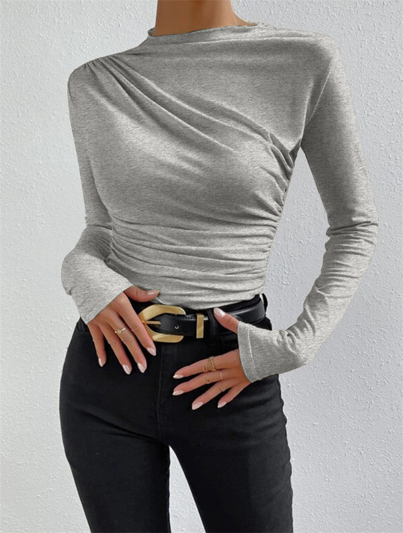 Luna stijlvolle gerimpelde blouse
