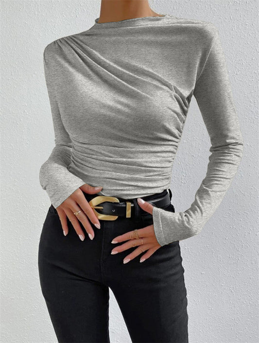 Luna stijlvolle gerimpelde blouse