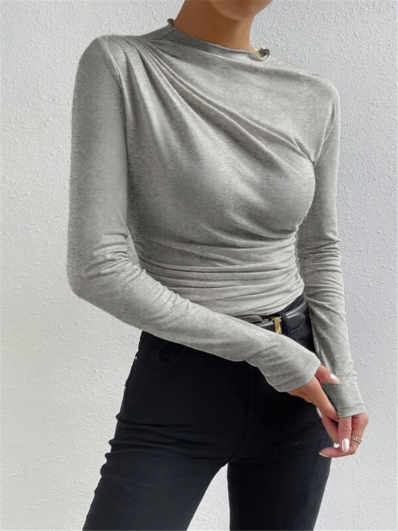 Luna stijlvolle gerimpelde blouse