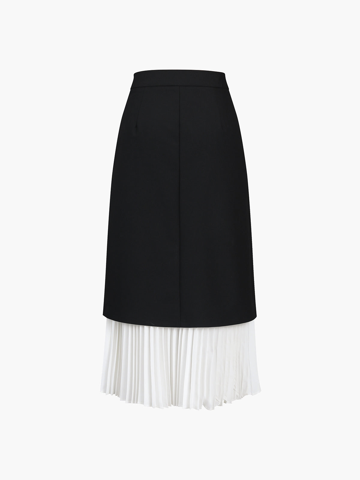 Eleganza stylish two-tone pleated maxi skirt 