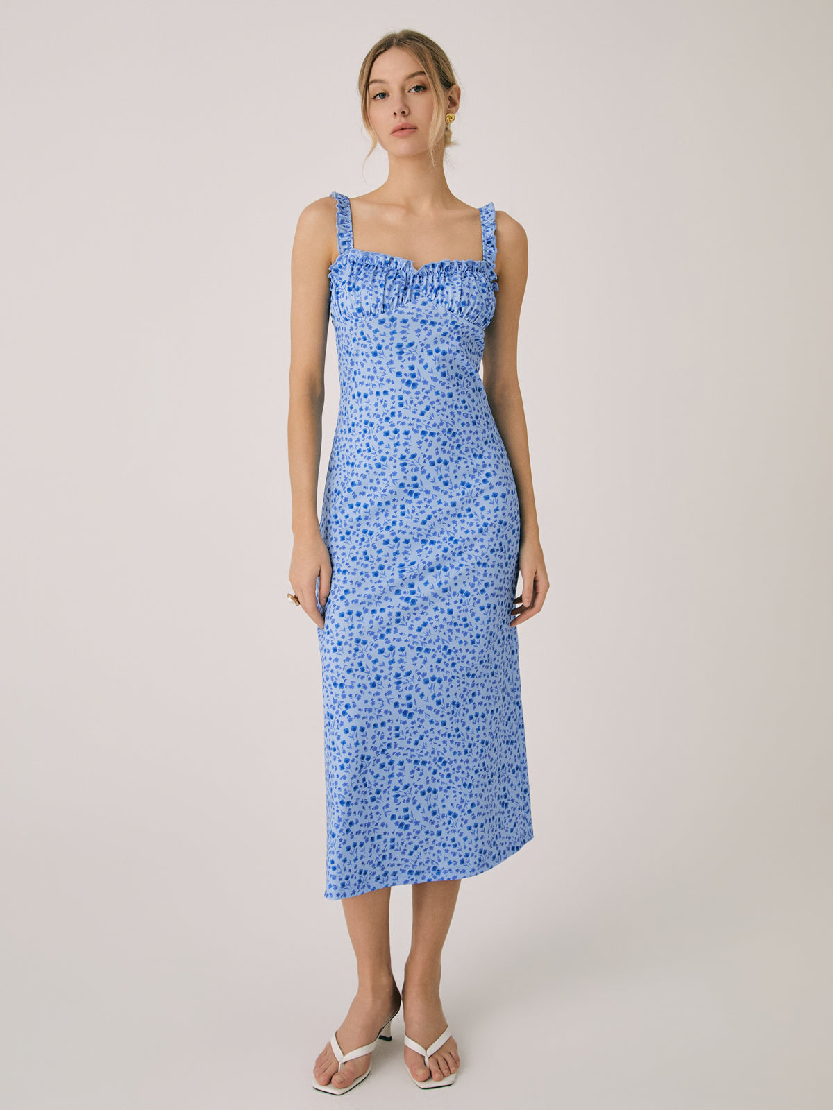 Bohemia elegante bloemen midi jurk