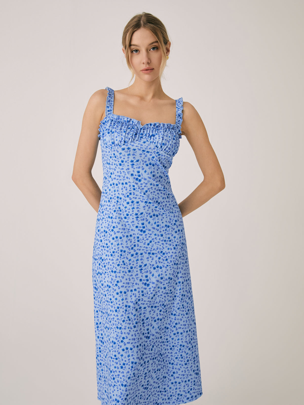 Bohemia elegante bloemen midi jurk