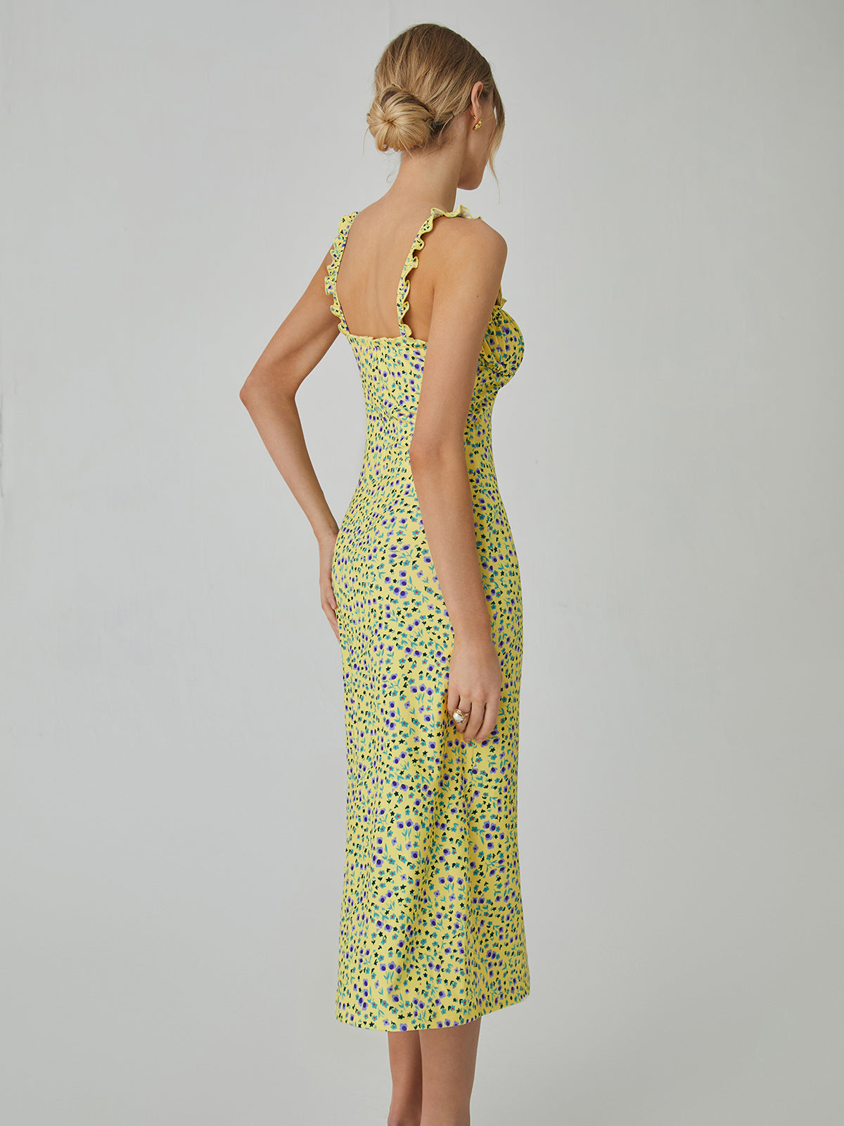 Bohemia elegante bloemen midi jurk