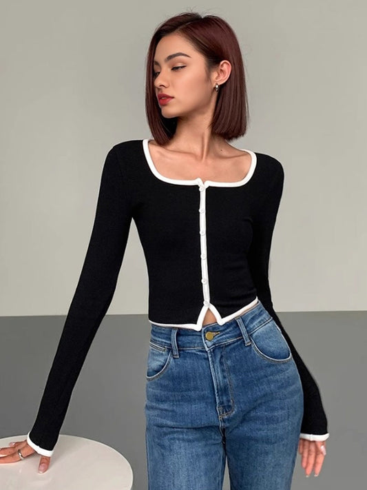 Trendy gebreide vest