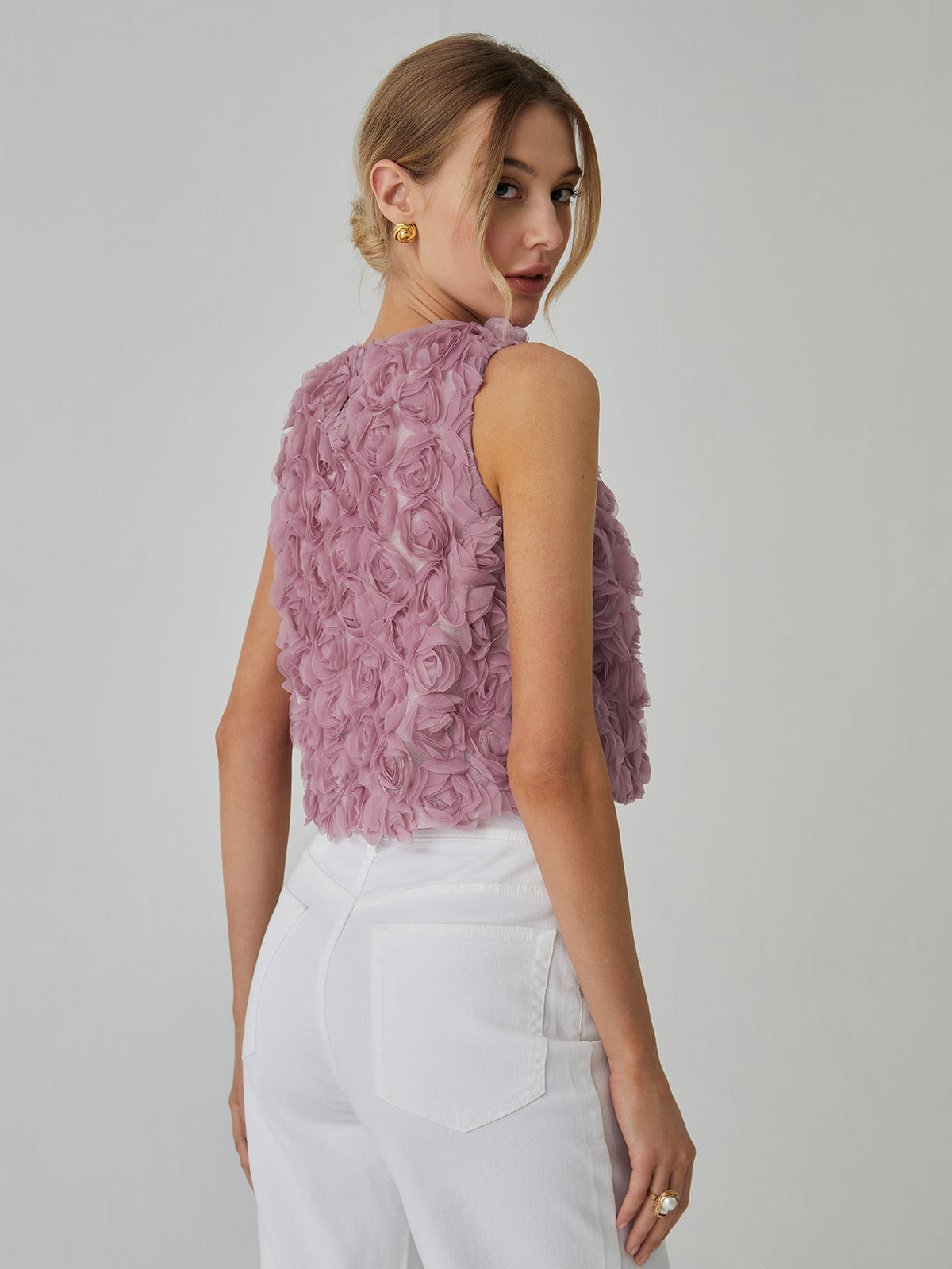 Bloom romantic multi-colored floral blouse 